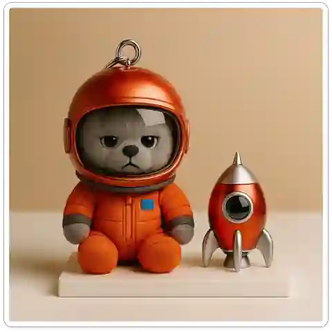 Grumpy Space Bear – Orange Suit